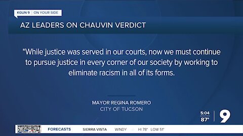 Arizona leaders respond to verdict in Derek Chauvin trial in George Floyd death