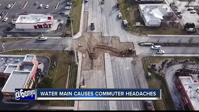 Section of Eagle Rd. closed after water line break