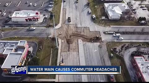 Section of Eagle Rd. closed after water line break