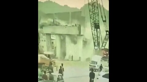 Bridge under construction collapses #viral