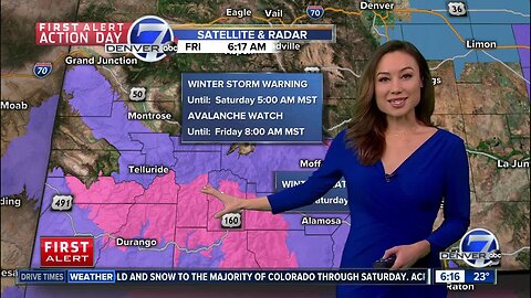 Snowy start to weekend in Denver; Heavy snow in mountains, plains