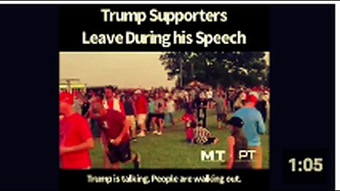 Trump supporters leaving probably because he only spoke about Jerusalem Israel