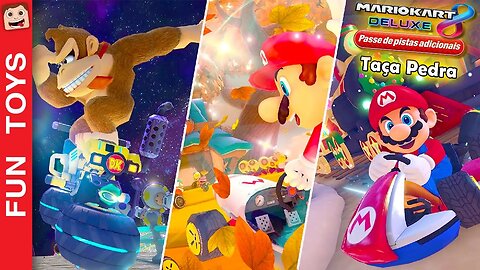 NOVAS FASES da TERCEIRA WAVE da DLC do MARIO KART 8 Deluxe 🏁 Taça Pedra! 🪨