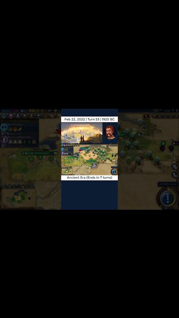 #oneturnadaychallenge #civ6 – Turn 53 - IRON WORKING! #shorts
