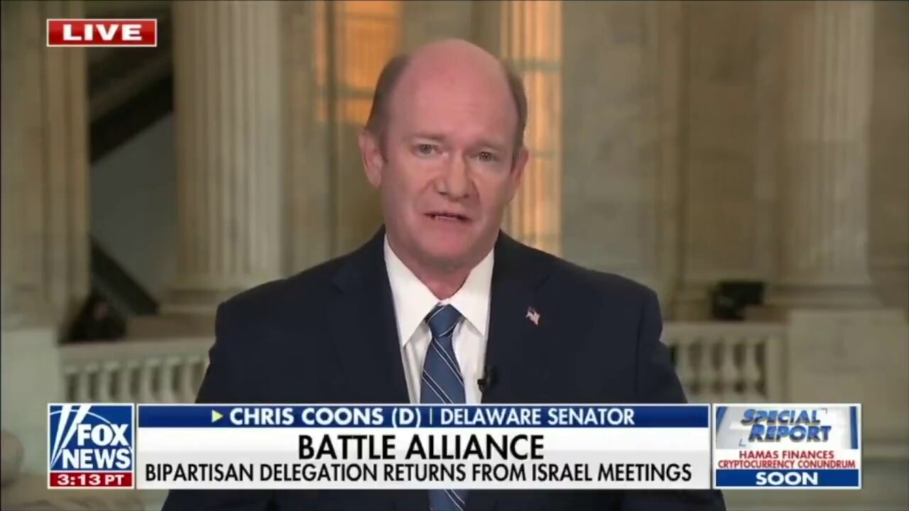 Senator Coons Asks for a Strike on Iran After Visiting Israel - Zionists Are Pushing Everyone to WW3