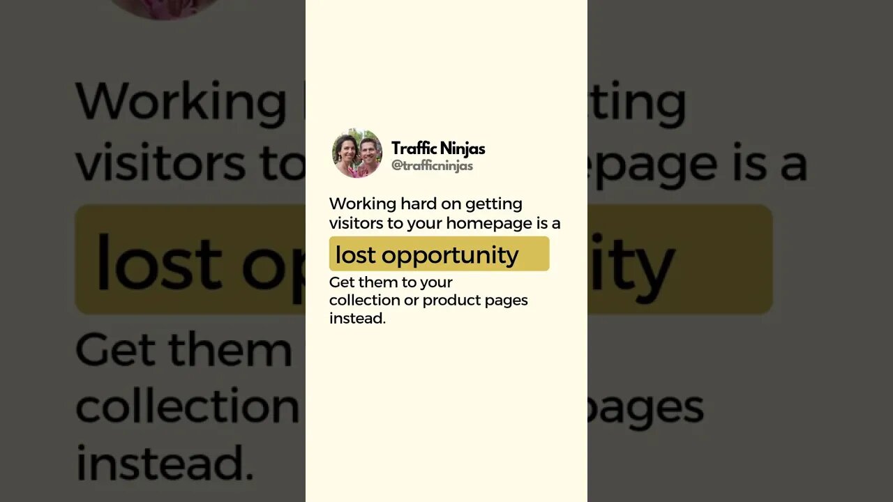 Driving traffic to your homepage is a waste of time