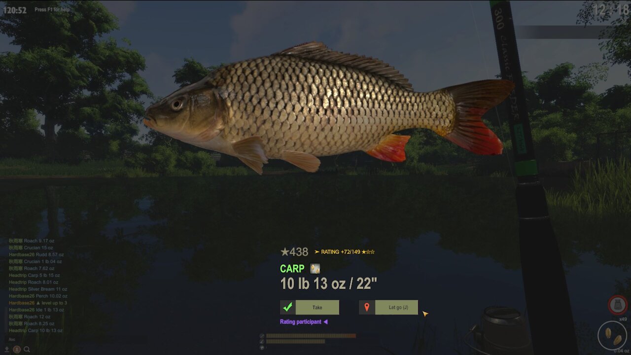 Fishing for carp in Fisher Online - Belarus: Dukora Pond (New player gameplay)