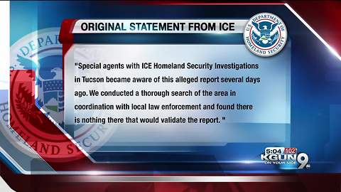 ICE confirms Tucson police statement; no evidence of human trafficking at homeless bunker