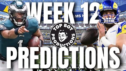 NFL WEEK 12 PREDICTIONS!