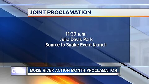 HAPPENING TODAY: Event being held for Boise River Action Month