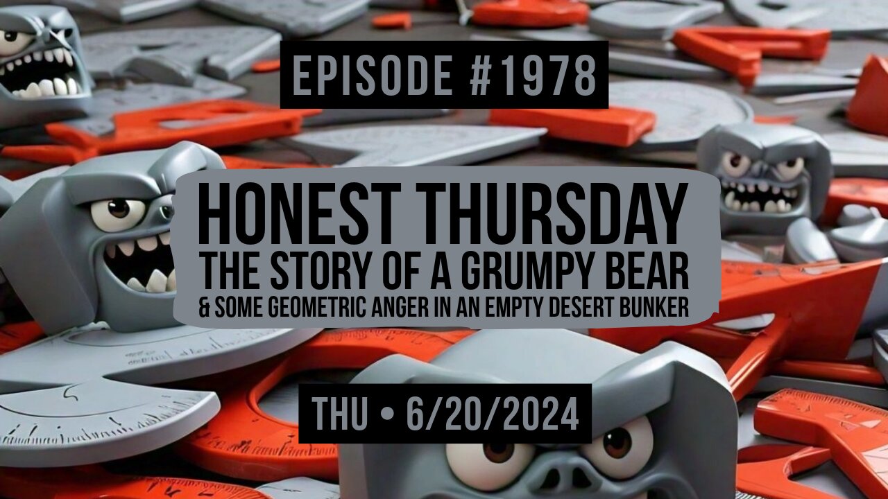 Owen Benjamin | #1978 Honest Thursday - The Story Of A Grumpy Bear & Some Geometric Anger In An Empty Desert Bunker