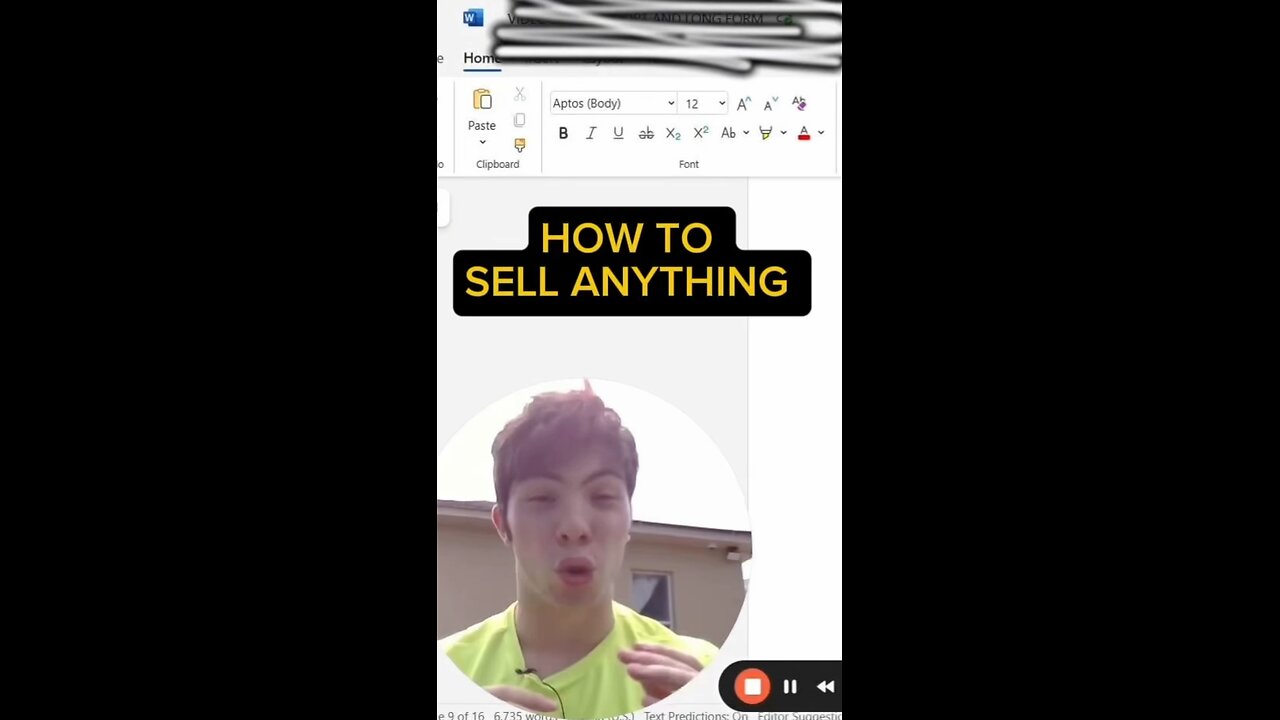 HOW TO SELL ANYTHING