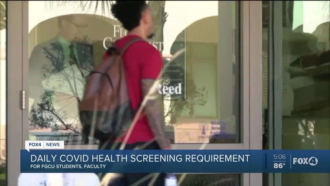 FGCU requires daily Covid-19 health requirements