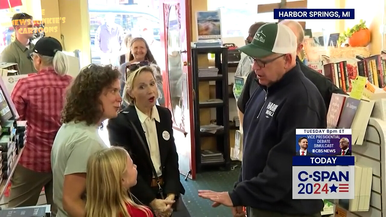 Kamala's running mate Tim Walz trying to be relevant by talking about Hurricane Helene and the government response, goes to his awkward photo op in a store with his wife.