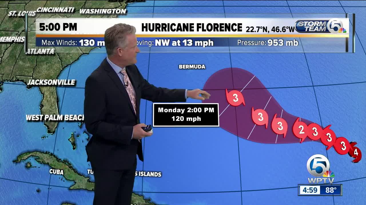 Florence becomes Category 4 hurricane