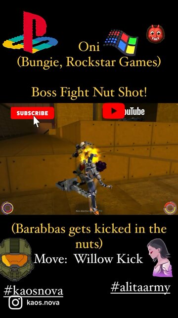 Oni (PS2, PC Action Game 2001) Boss Fight Nut Shot