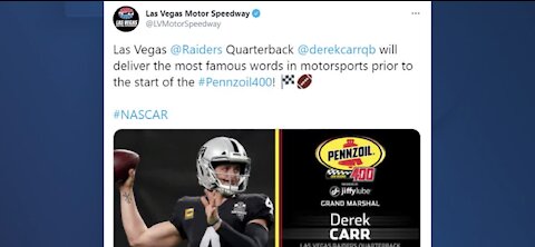 Raiders QB Derek Carr to serve as grand marshal of Pennzoil 400