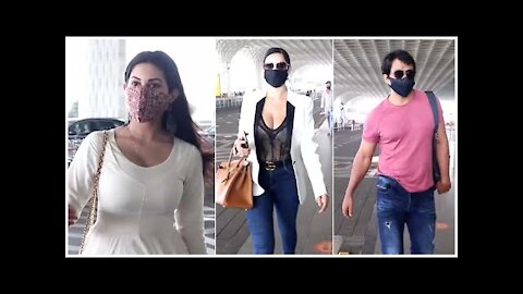 Nora Fatehi, Amyra Dastur & Sonu Sood Snapped At The Airport