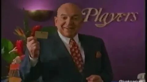 "Vegas and Atlantic City Players Club" International Commercial Vintage 1990s (Telly Savalas)
