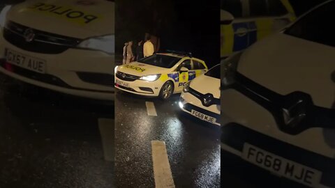 Police watching car meet