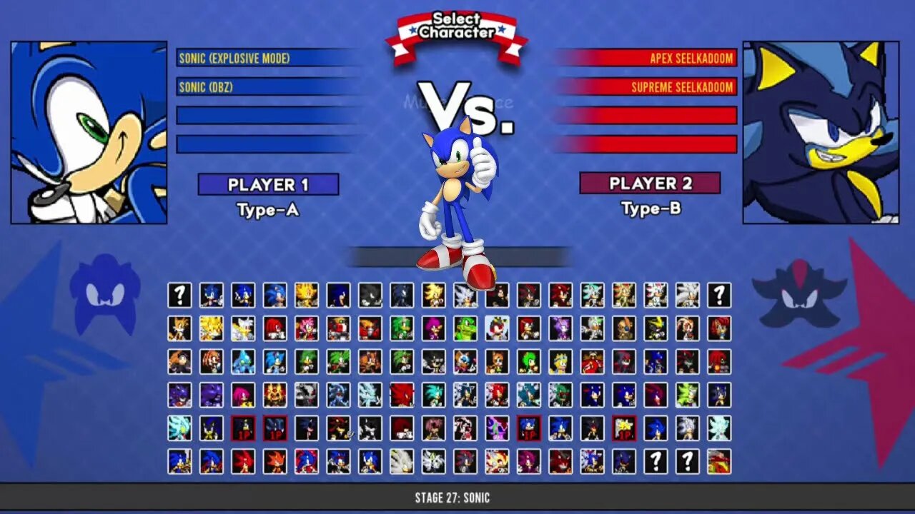 Sonic Explosive & Sonic DBZ VS Apex Seelkadoom & Supreme Seelkadoom I Sonic Battle MUGEN HD