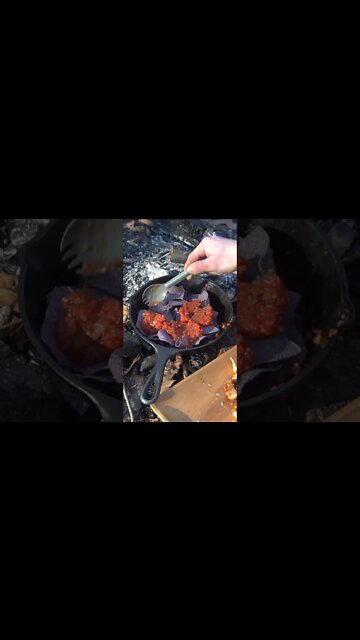 Campfire Nachos with Foraged Mushrooms!