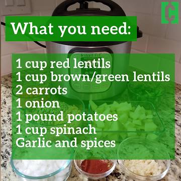 Instant Pot 101: Lentil soup