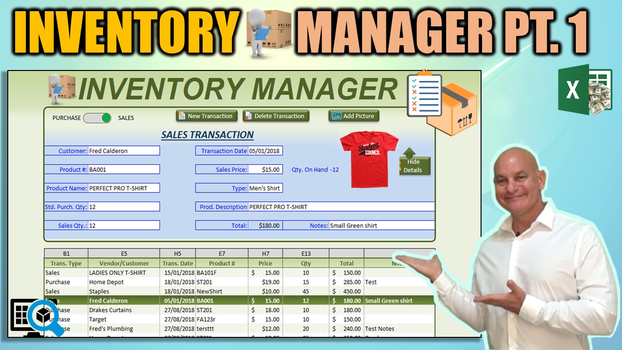 Create This AMAZING Excel Application that Tracks Purchases, Sales AND Inventory [Part 1]