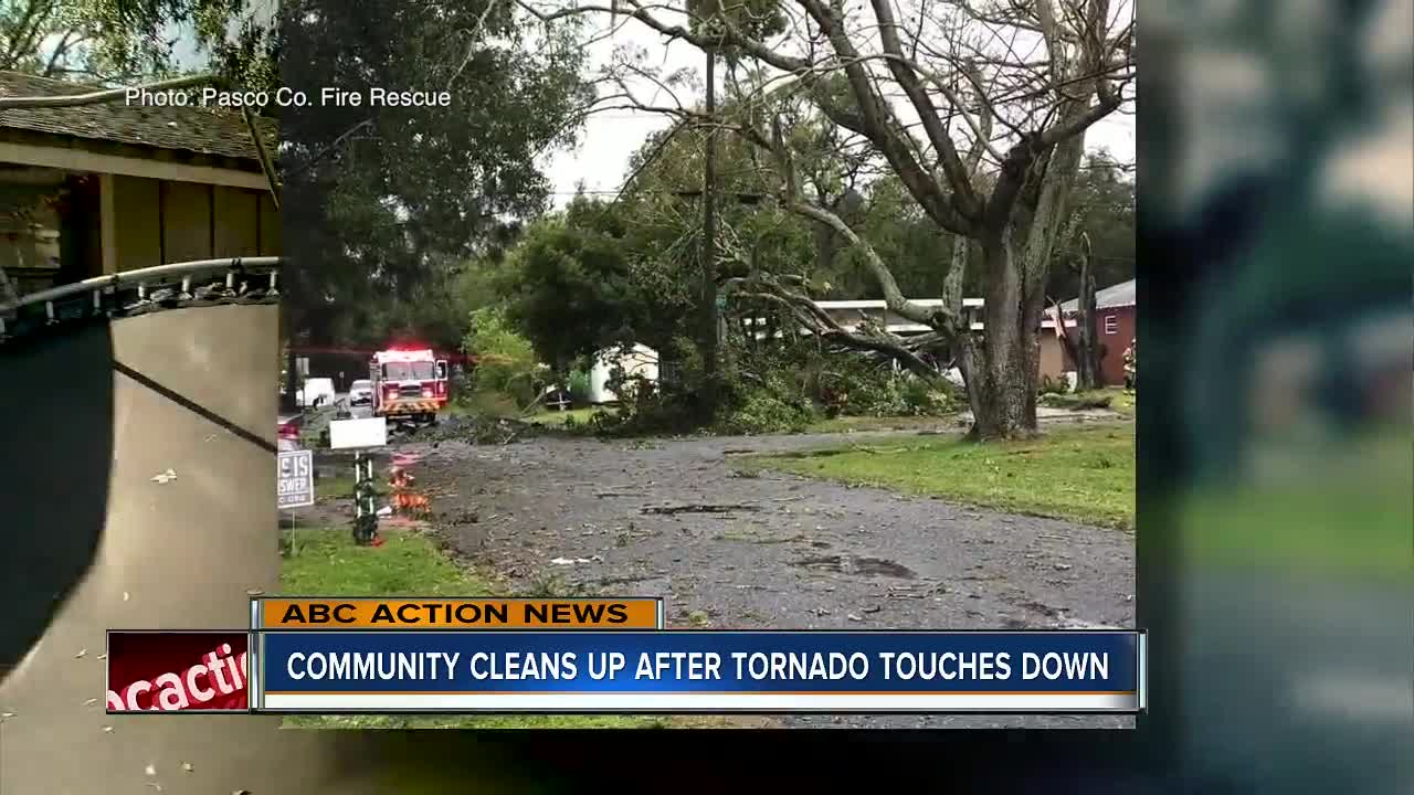 Cleanup after tornado in New Port Richey