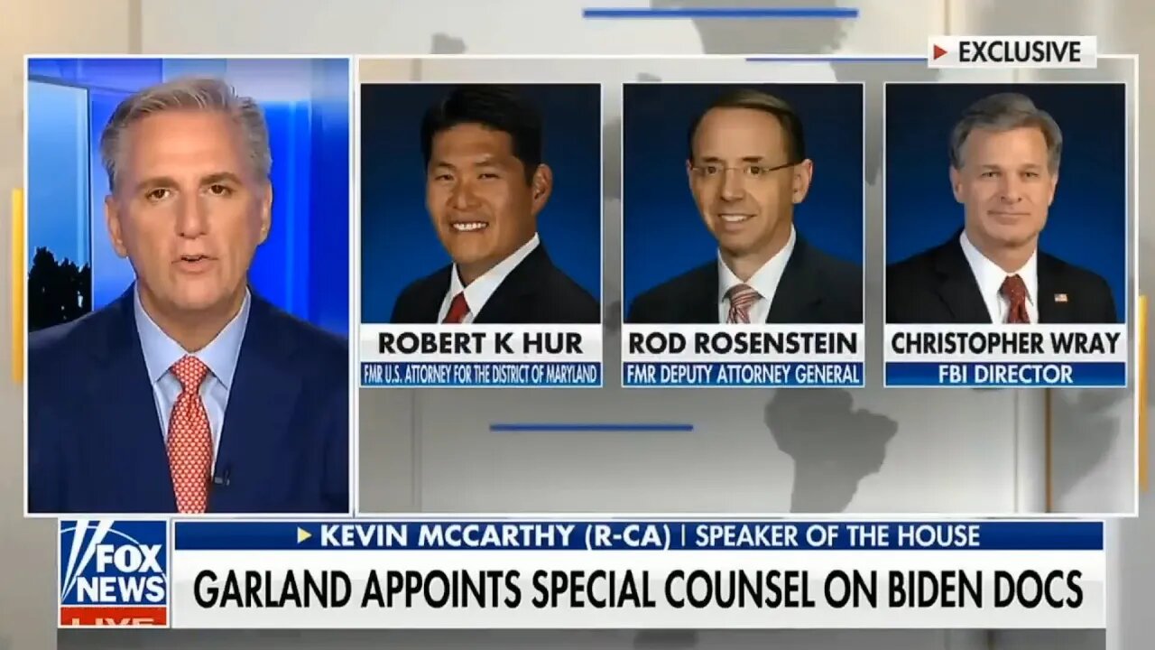 Kevin McCarthy On Russian Hoaxster Robert Hur