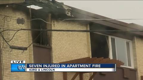 7 injured as fire burns through apartment on Milwaukee's south side