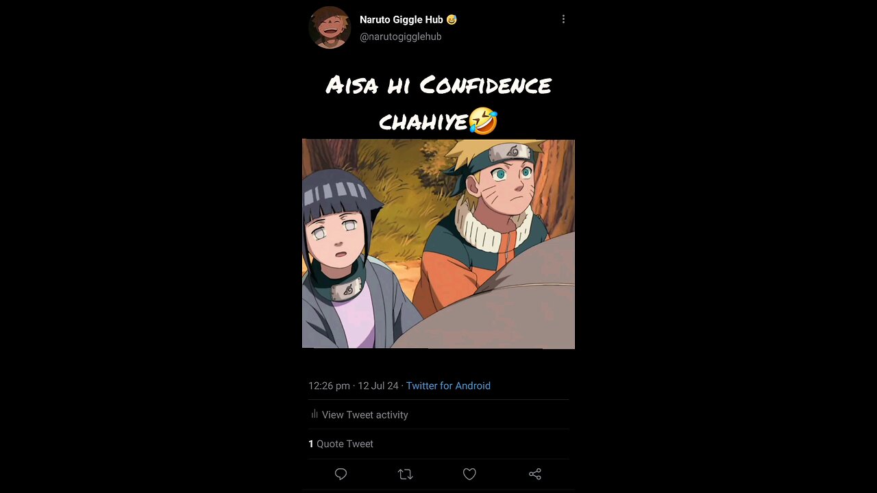 Aisa hi Confidence Chahiye🤣 #naruto #anime