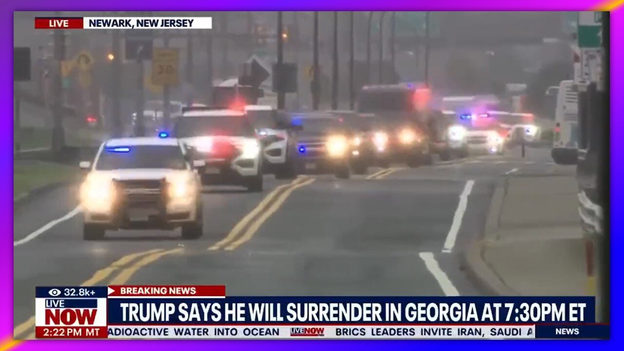 PRESIDENT TRUMP - ARRIVING AT NEWARK, NJ AIRPORT 8-24-23