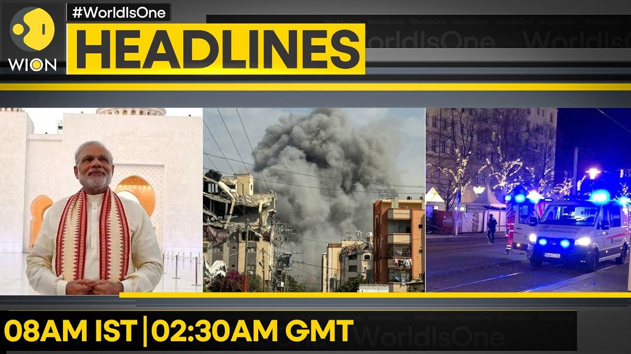 Israeli Strikes Kill 25 In Gaza Strip | 2 Dead In German Christmas Market Attack | WION Headlines