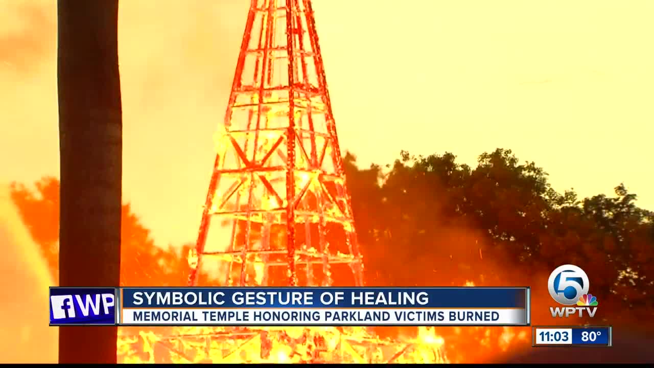 'Temple of Time' memorial burned in healing process after Parkland shooting