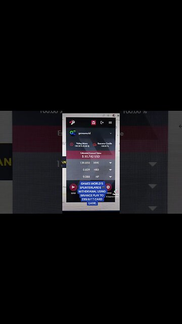 Splinterlands Pay Out Hive Withdrawal From Binance