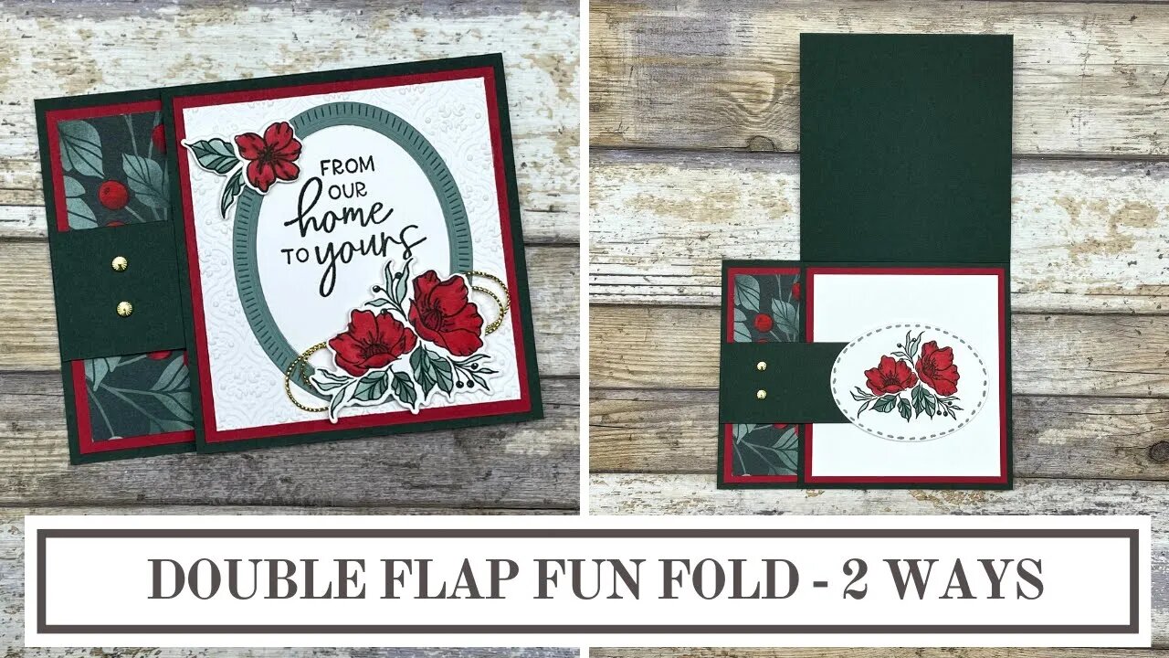 Double Flap Fun Fold Christmas Card Ideas | 2 Ways