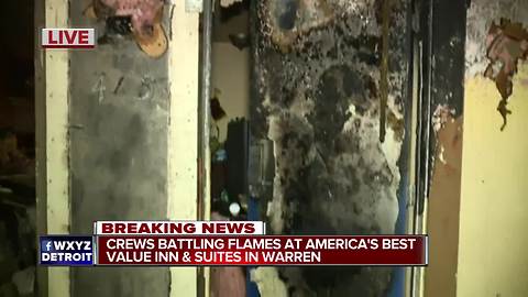 Minor injuries reported after fire at metro Detroit motel
