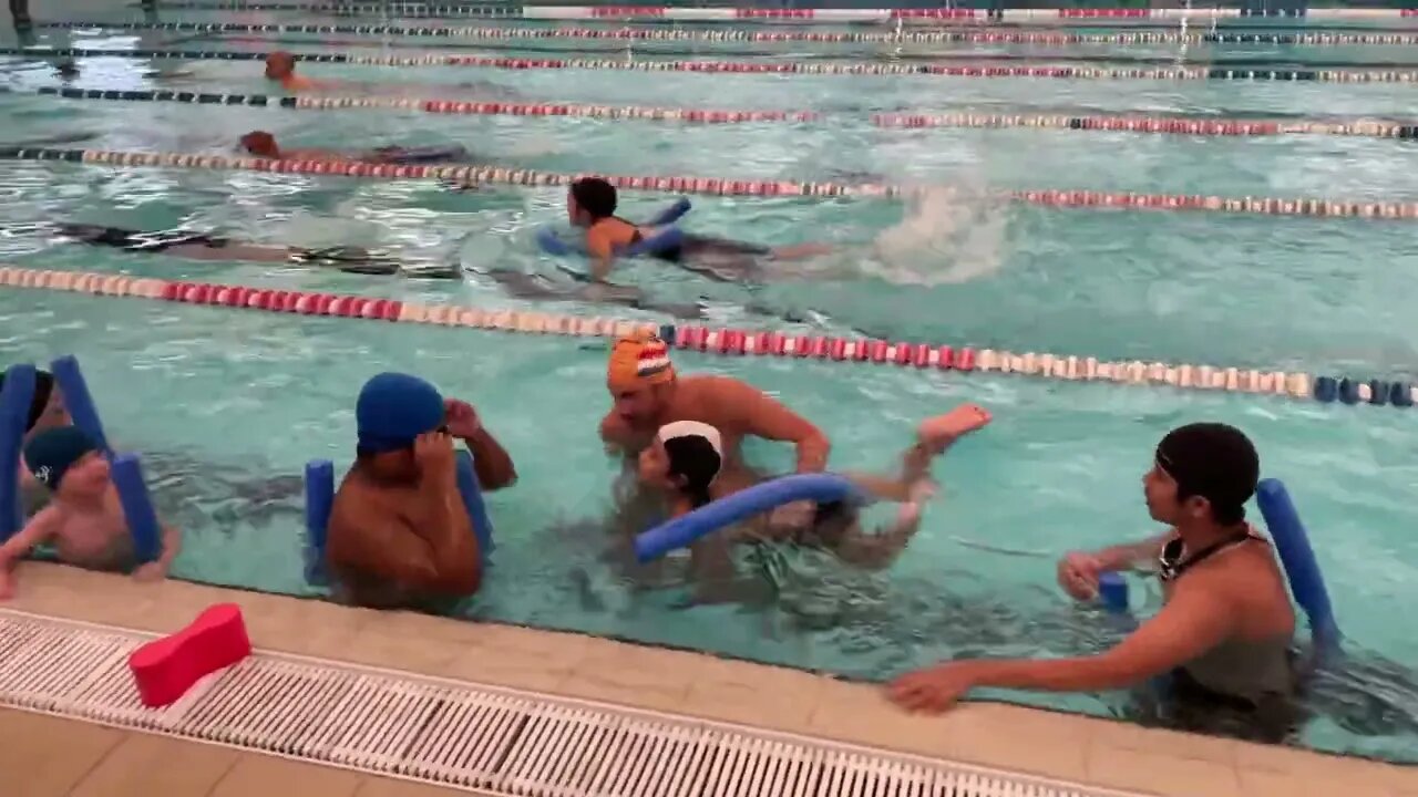 First time in a pool! Help more kids swim @ paypal johnmarkallen@gmail.com