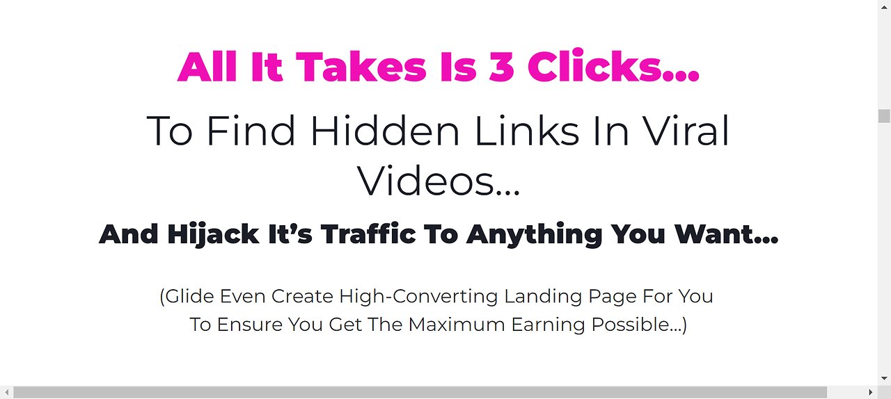 Glide Overview: To Find Hidden Links In Viral Videos…And Hijack It’s Traffic To Anything You Want…