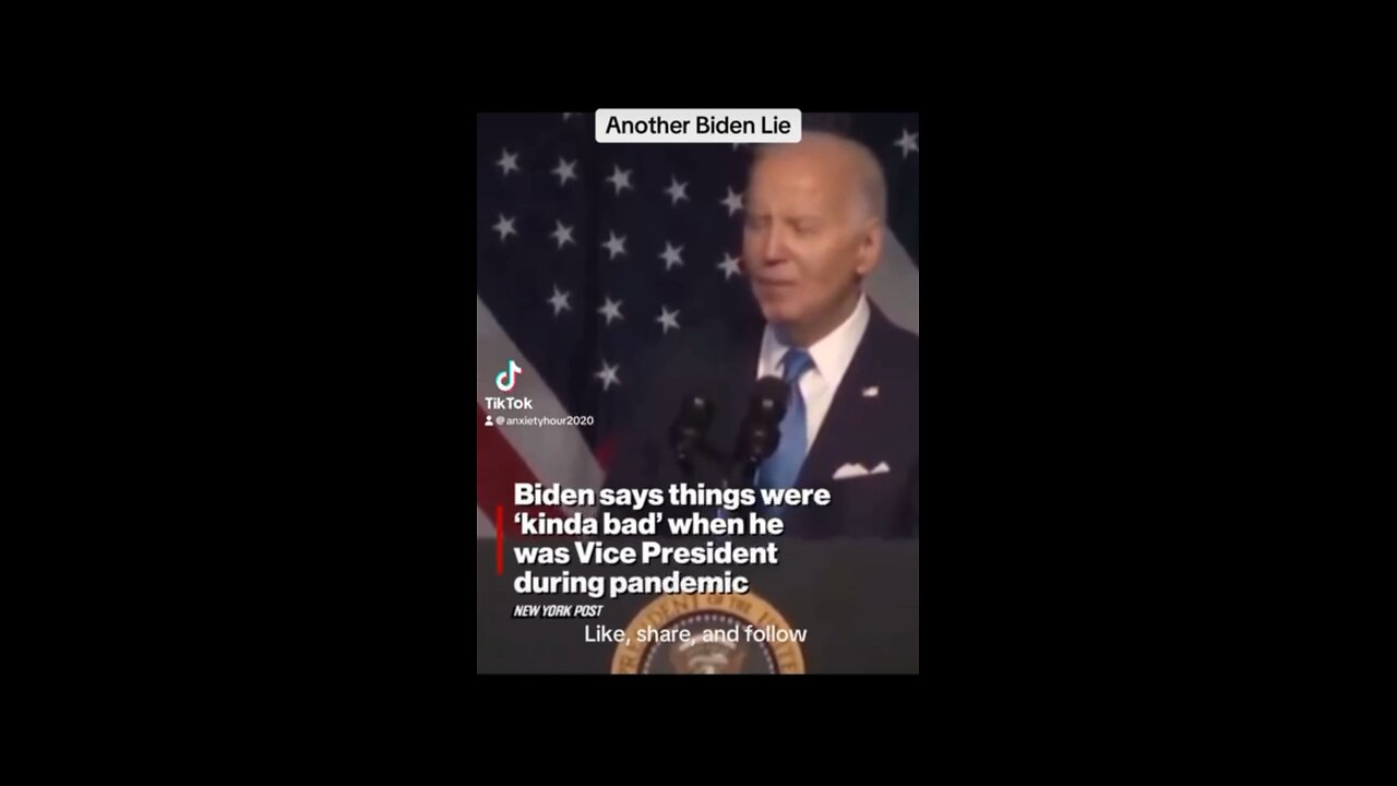 Biden claims he was Vice President during the pandemic…