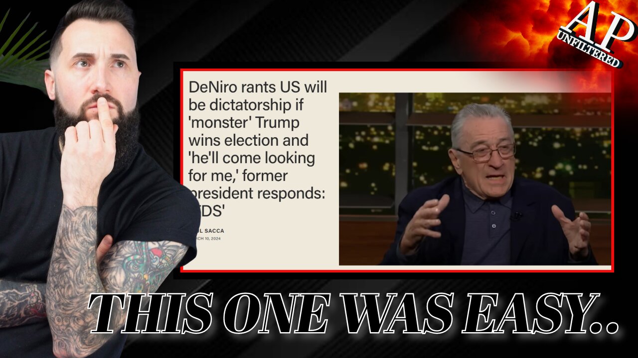 Robert De Niro Being Robert De Niro. HEAVY Trump Derangement Syndrome Incoming