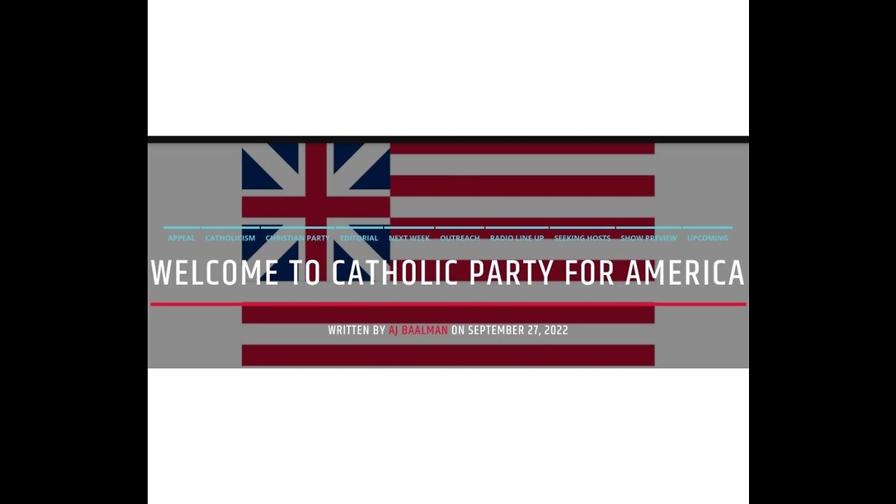 Welcome To Catholic Party For America