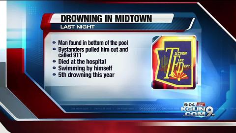 Tucson Fire reports a 30-year-old man drowned in a pool on the east side