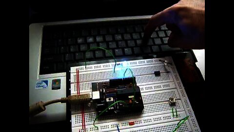 Using keys to switch a LED via USB-CDC