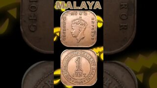 Malaya 1 Cent 1945.#shorts #coinnotesz