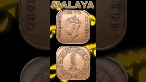 Malaya 1 Cent 1945.#shorts #coinnotesz