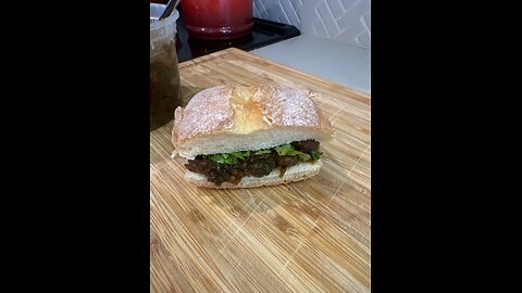 Lamb Kale Sandwich - with lamb stew meat