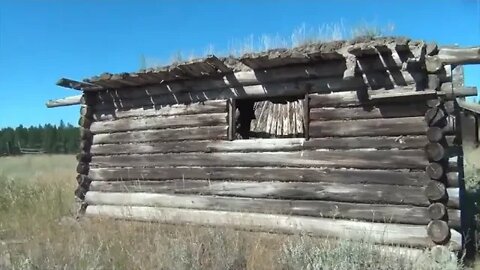 Visiting an Abandoned log Cabin Homestead @@@@@ 11