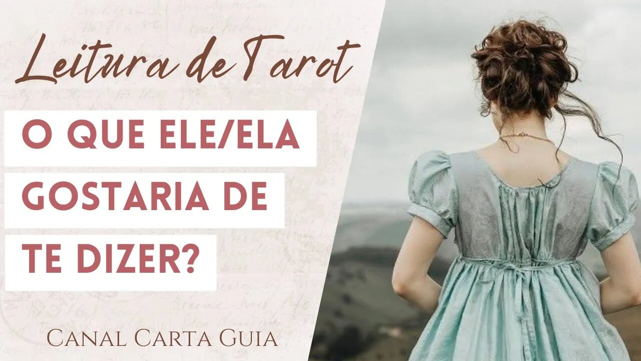 O QUE ESSA PESSOA GOSTARIA DE TE DIZER, MAS NÃO DIZ!? 🤔 | LEITURA DE TAROT